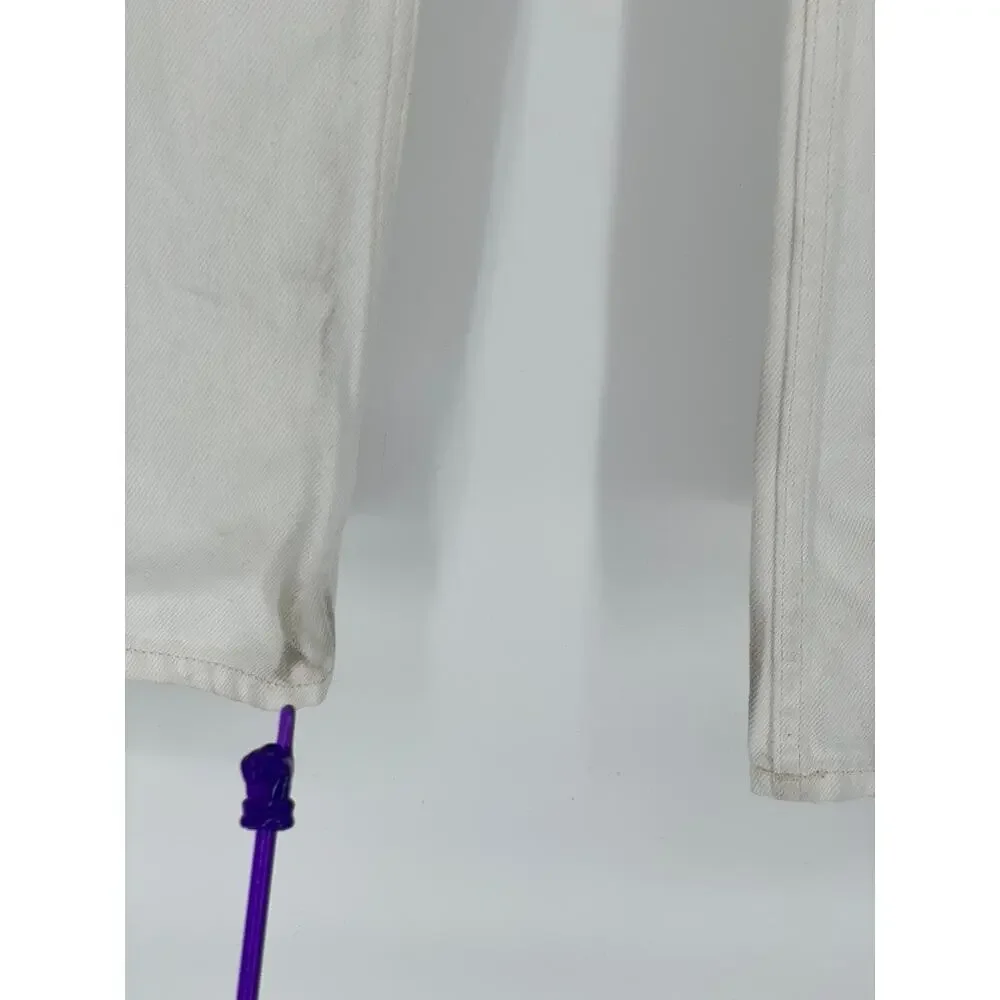 COS Women’s White Loose Fit Straight-Leg Denim High-Rise Jeans SZ 26 - Picture 7 of 11